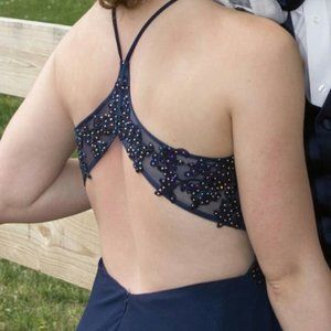 Navy Prom Dress (sz 5/6)